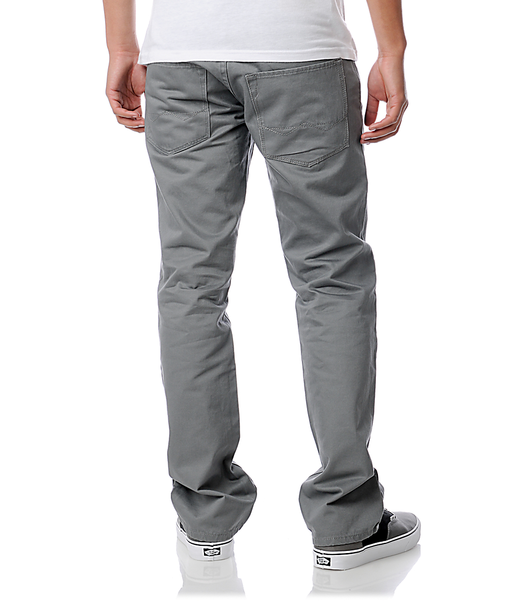 grey twill pants