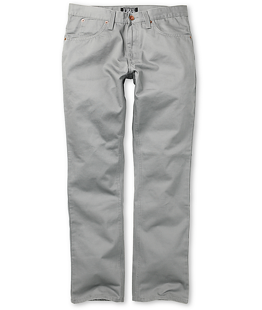 grey twill pants