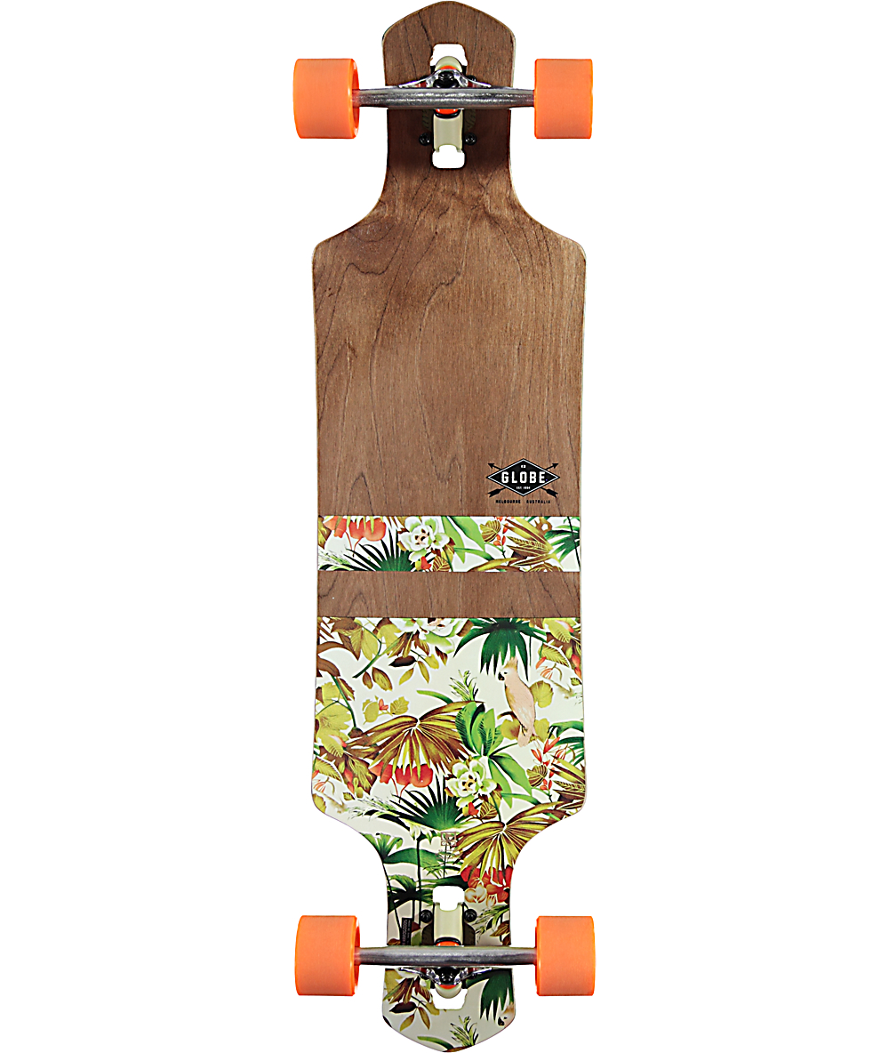 Globe Geminon Jungle 38.5" Drop Through Longboard Complete | Zumiez