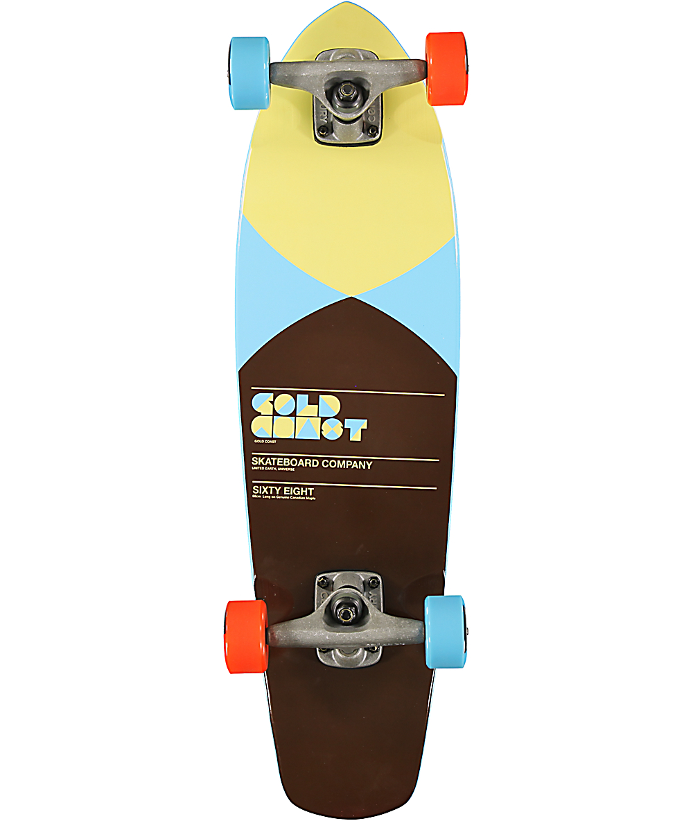 Gold Coast Pier Blue 7.5" Mini Cruiser Complete Skateboard Zumiez