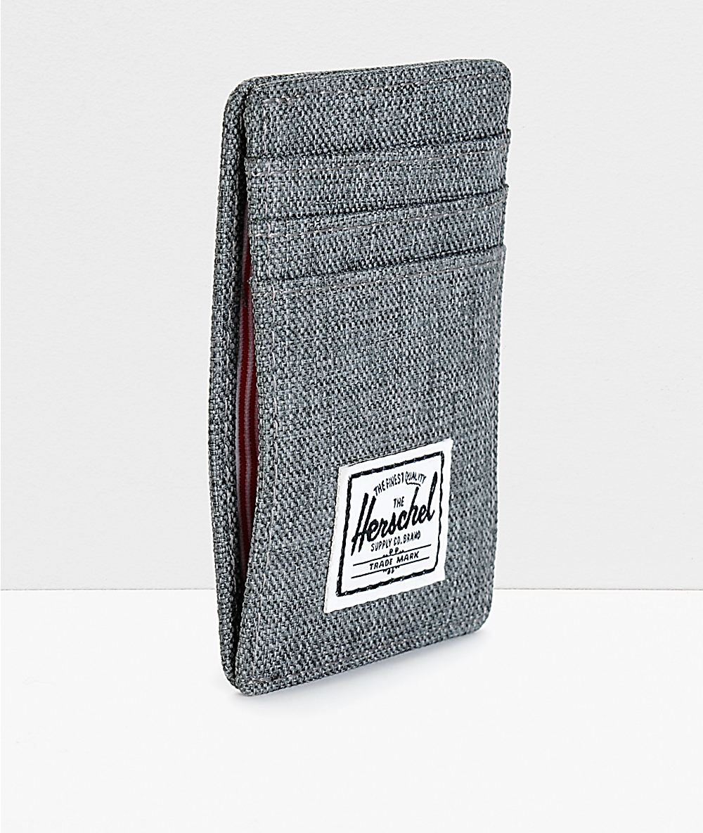 Herschel Supply Co. Raven Crosshatch Cardholder Moneyclip Wallet Zumiez