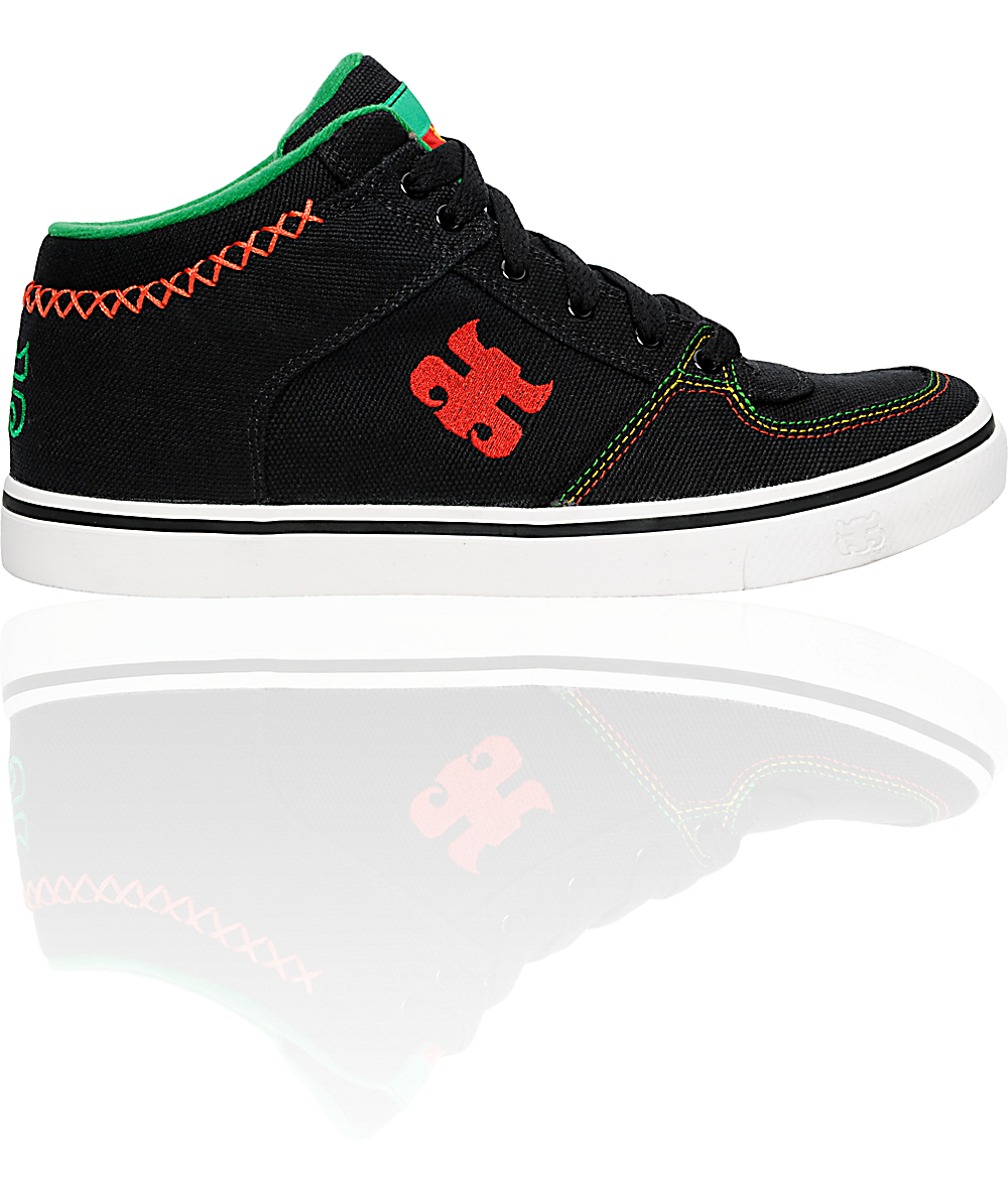 Ipath Reed Black Rasta Hemp Shoes Zumiez