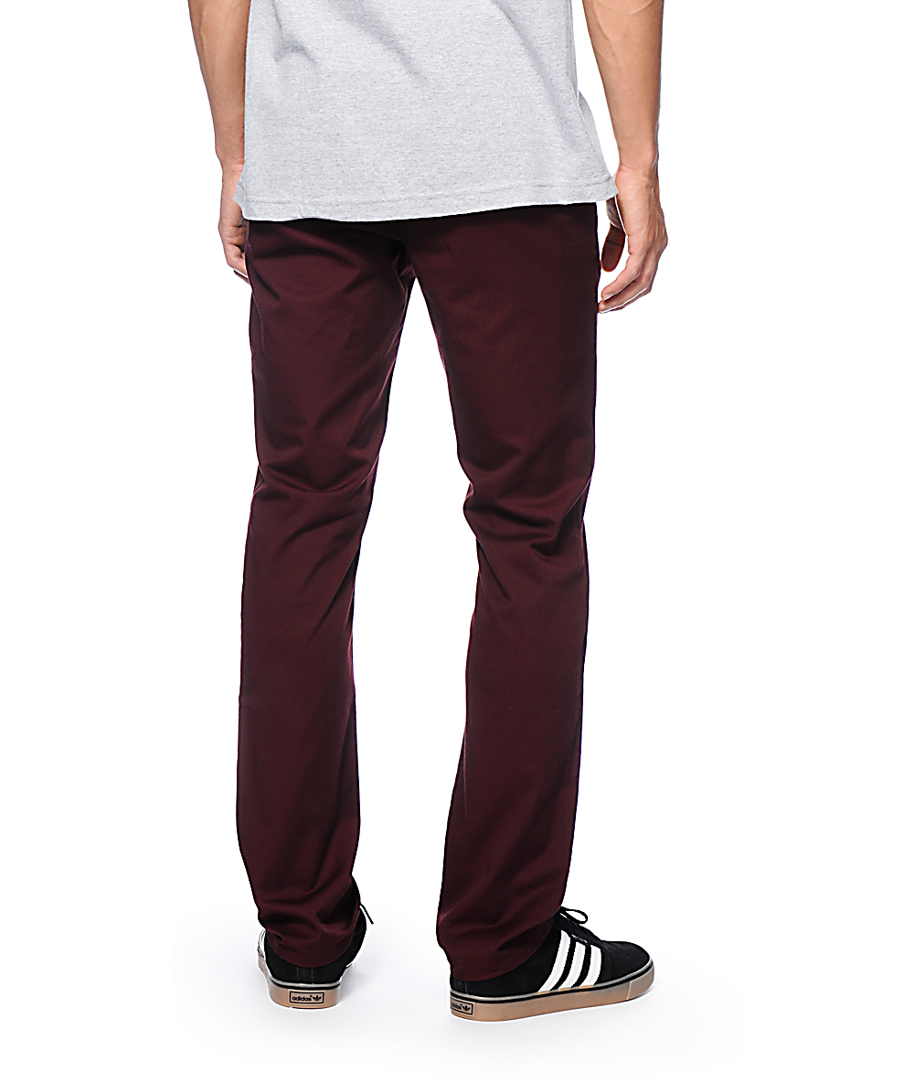 burgundy chino