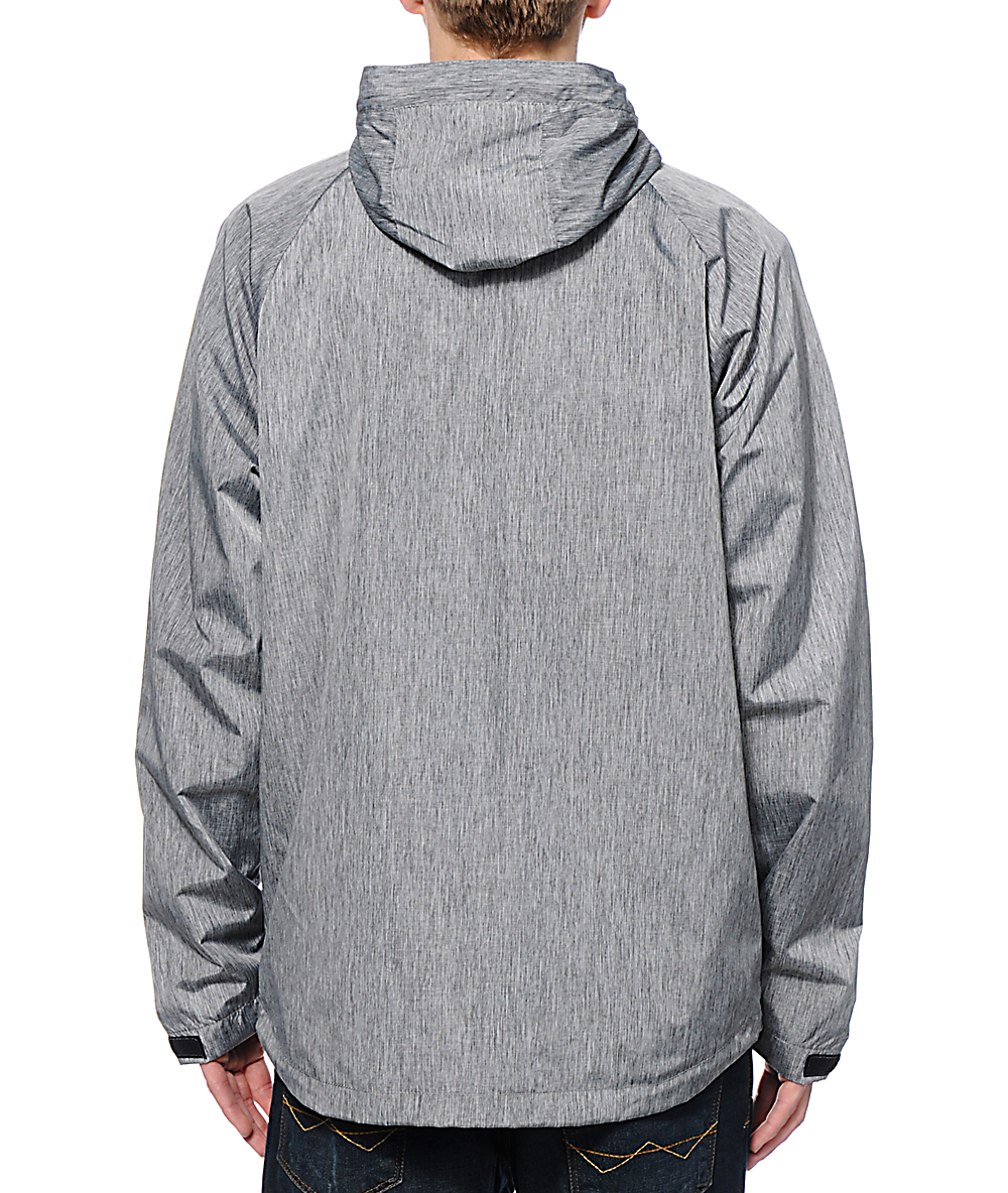 LRG Clean Money Charcoal Windbreaker Jacket Zumiez