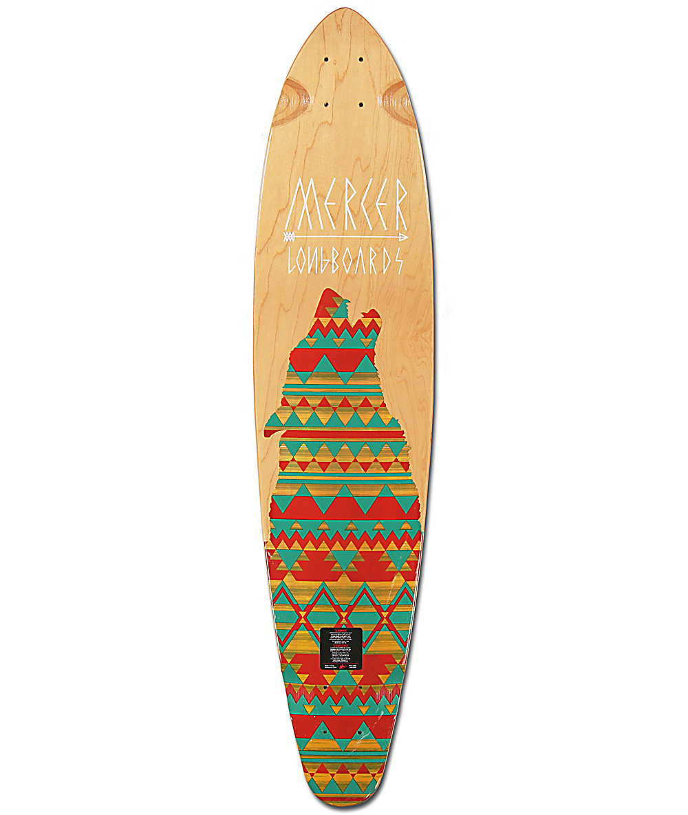 Mercer Lone Wolf 37.5" Pin Tail Longboard Deck Zumiez