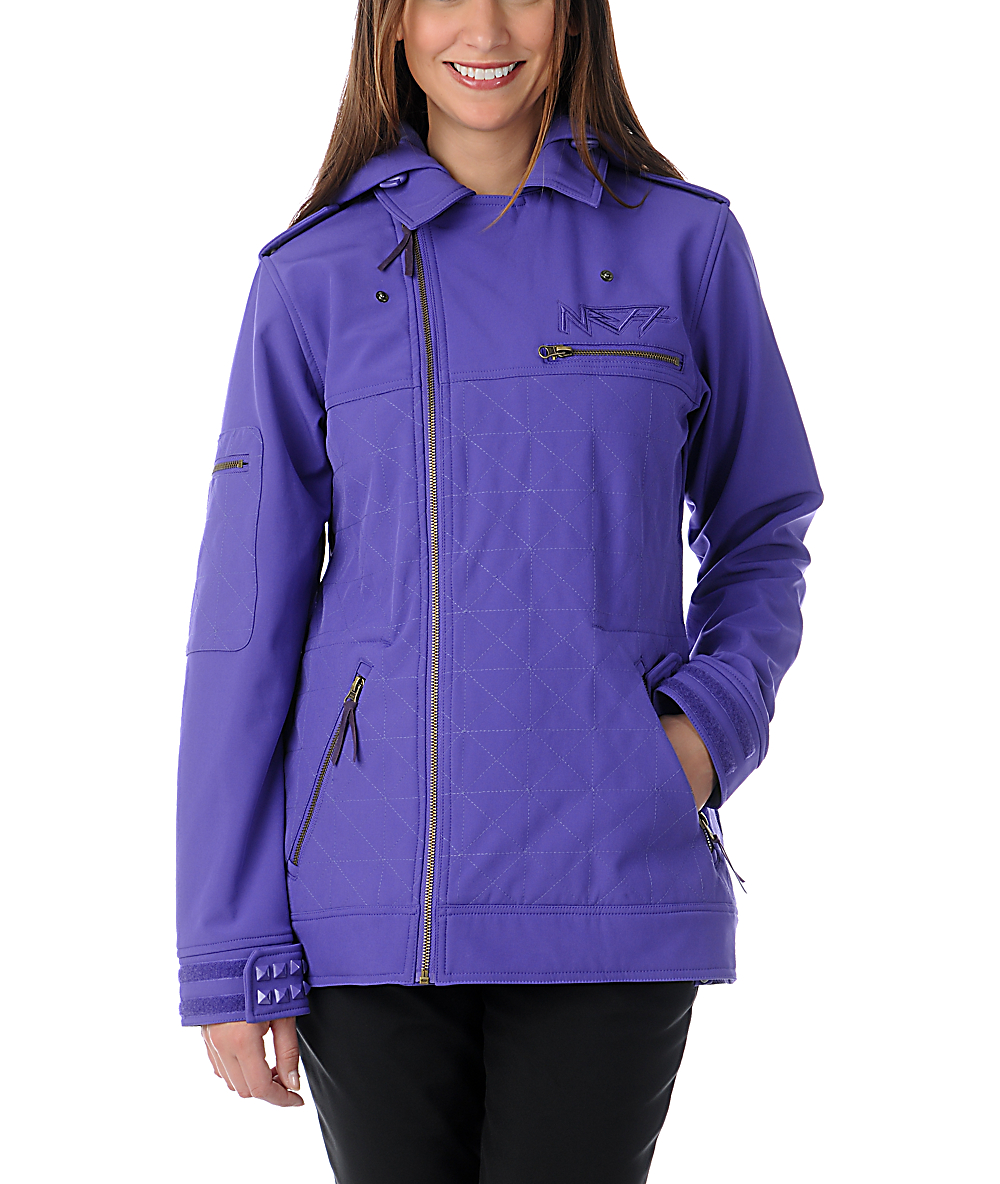 Neff Dre Purple 10K Softshell Snowboard Jacket Zumiez