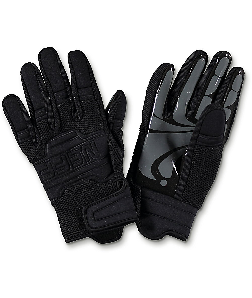 Neff Rover Black Pipe Snowboard Gloves Zumiez