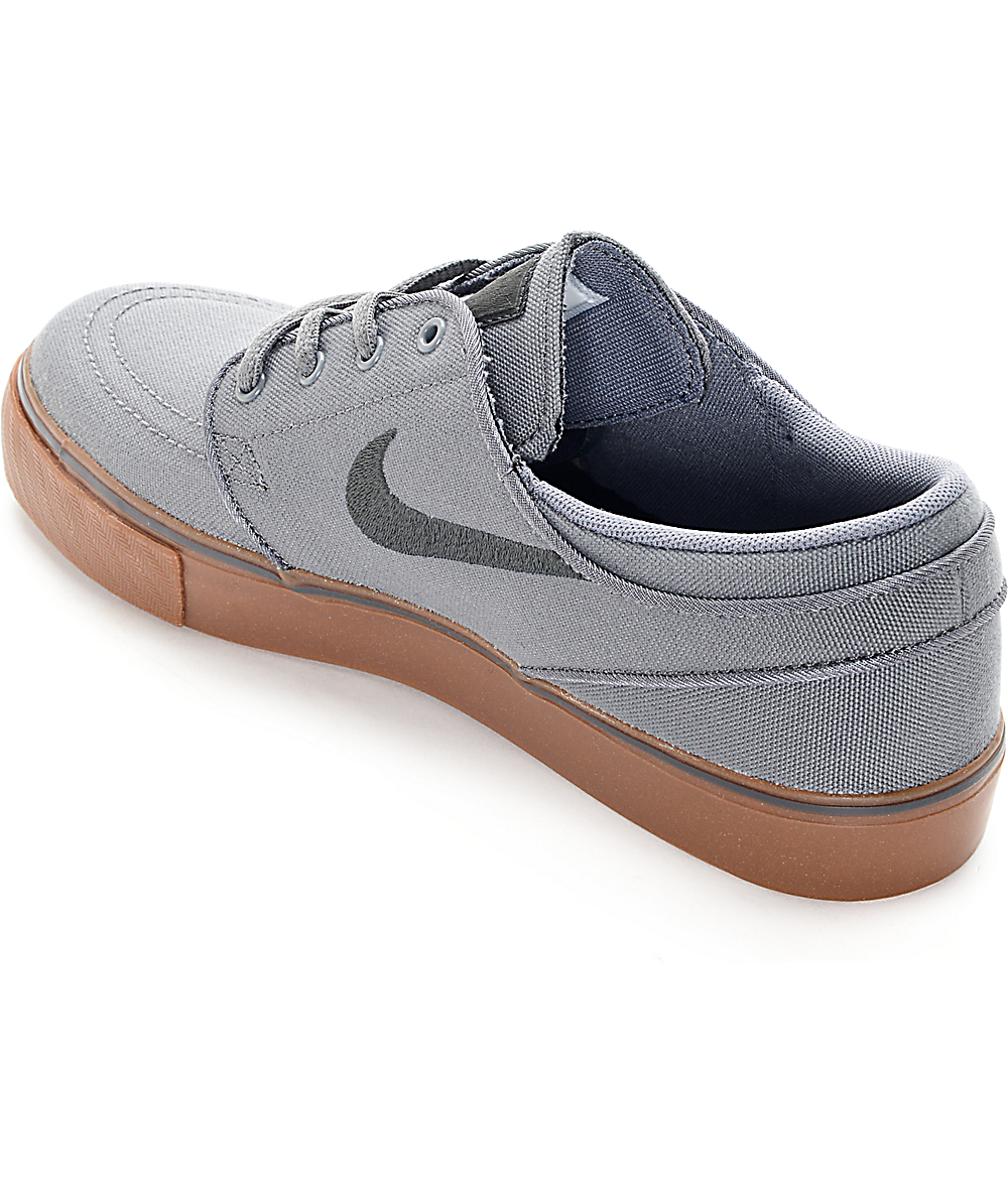 nike sb janoski grey & bubblegum pink suede skate shoes