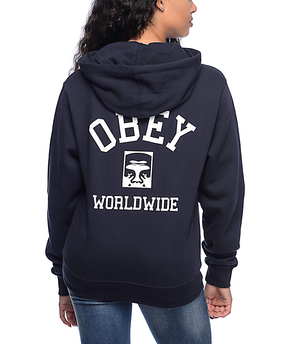 Obey Phenomenolgy Dept Navy Hoodie Zumiez