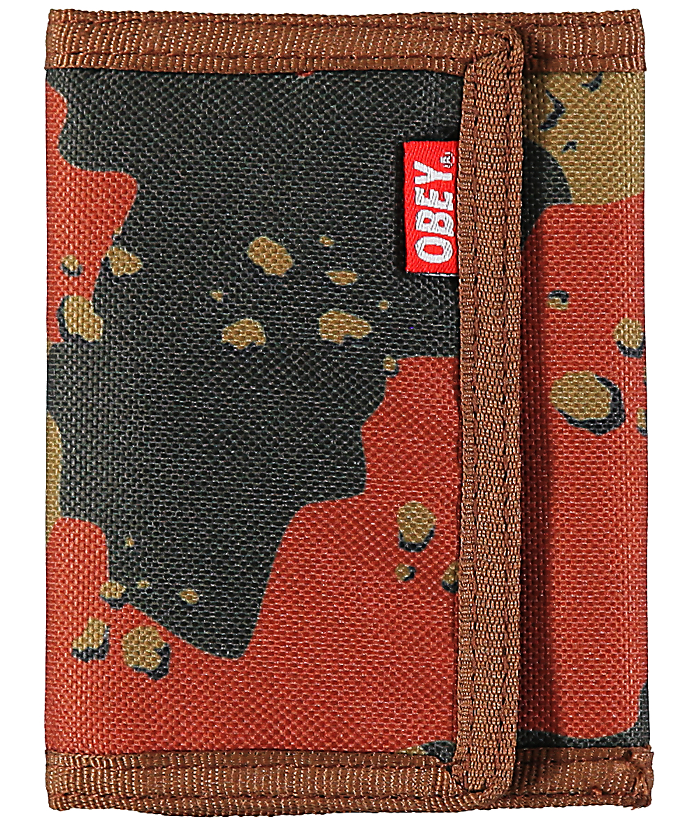 Obey Quality Dissent Woodland Camo Trifold Wallet Zumiez