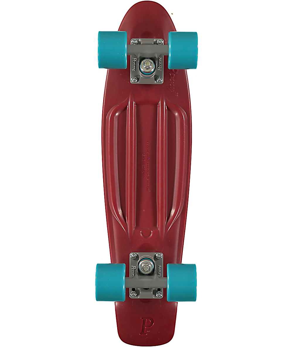 Penny Original Organic Maroon 22.5" Cruiser Complete Skateboard Zumiez