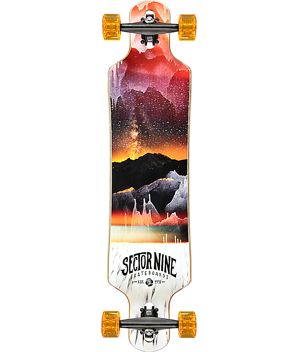 Sector 9 Meridian Red 40" Drop Through Longboard Complete Zumiez