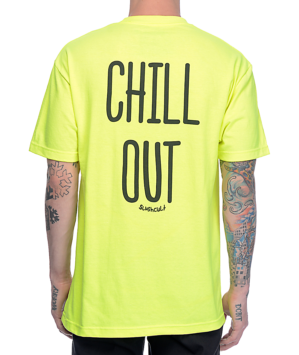 neon yellow shirt men's