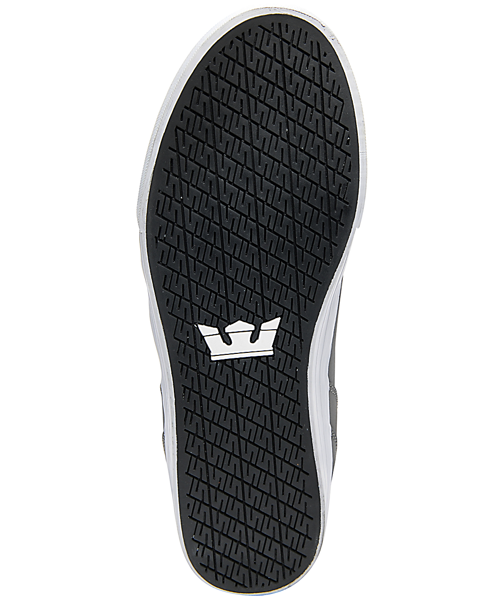 Supra Vaider Grey Satin & Neoprene TUF Shoes Zumiez