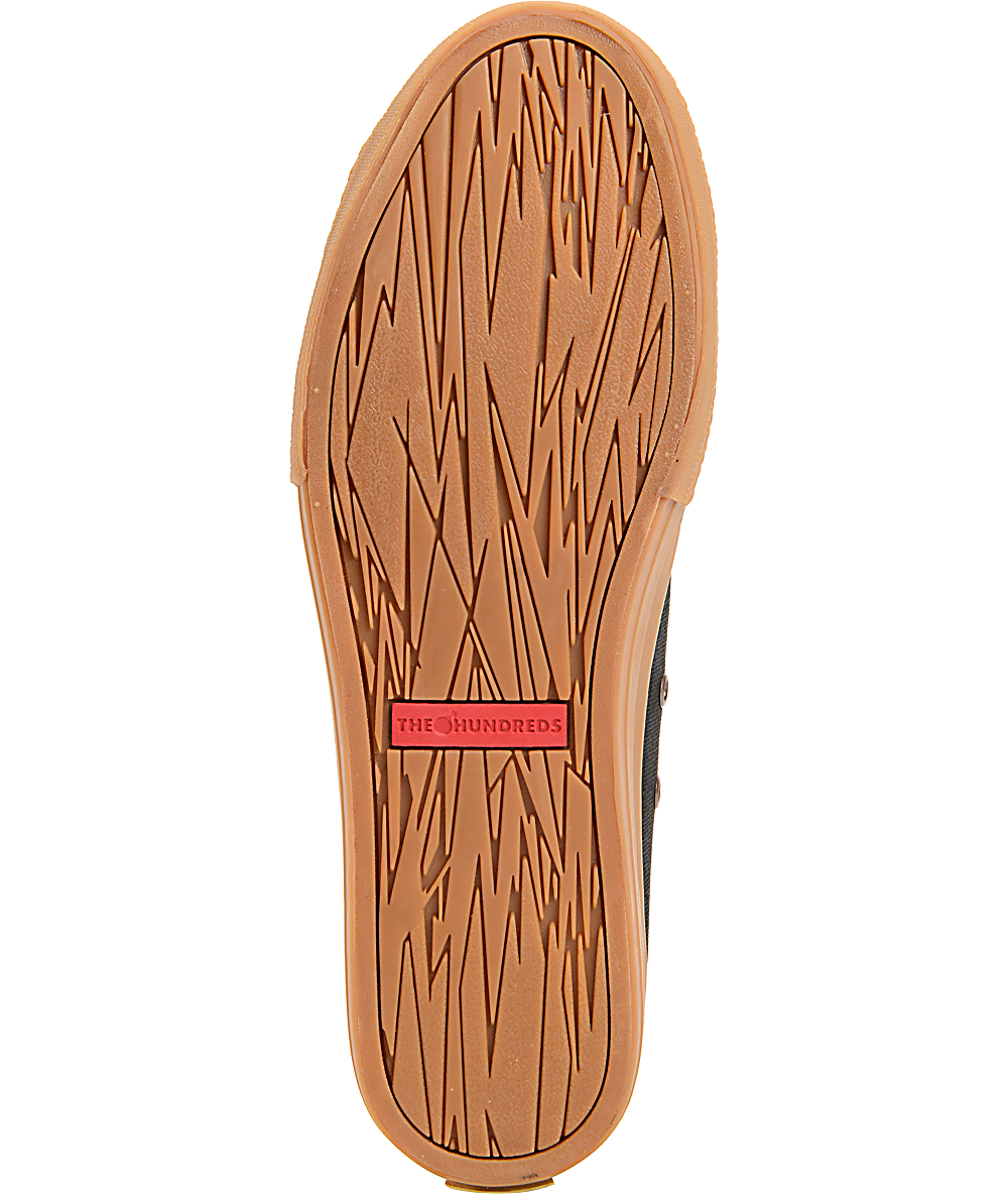 The Hundreds Valenzuela Low Black Waxed Canvas Skate Shoes Zumiez