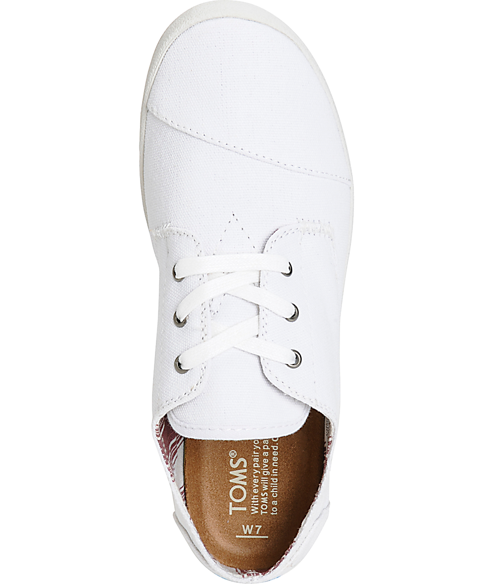 toms white canvas sneakers