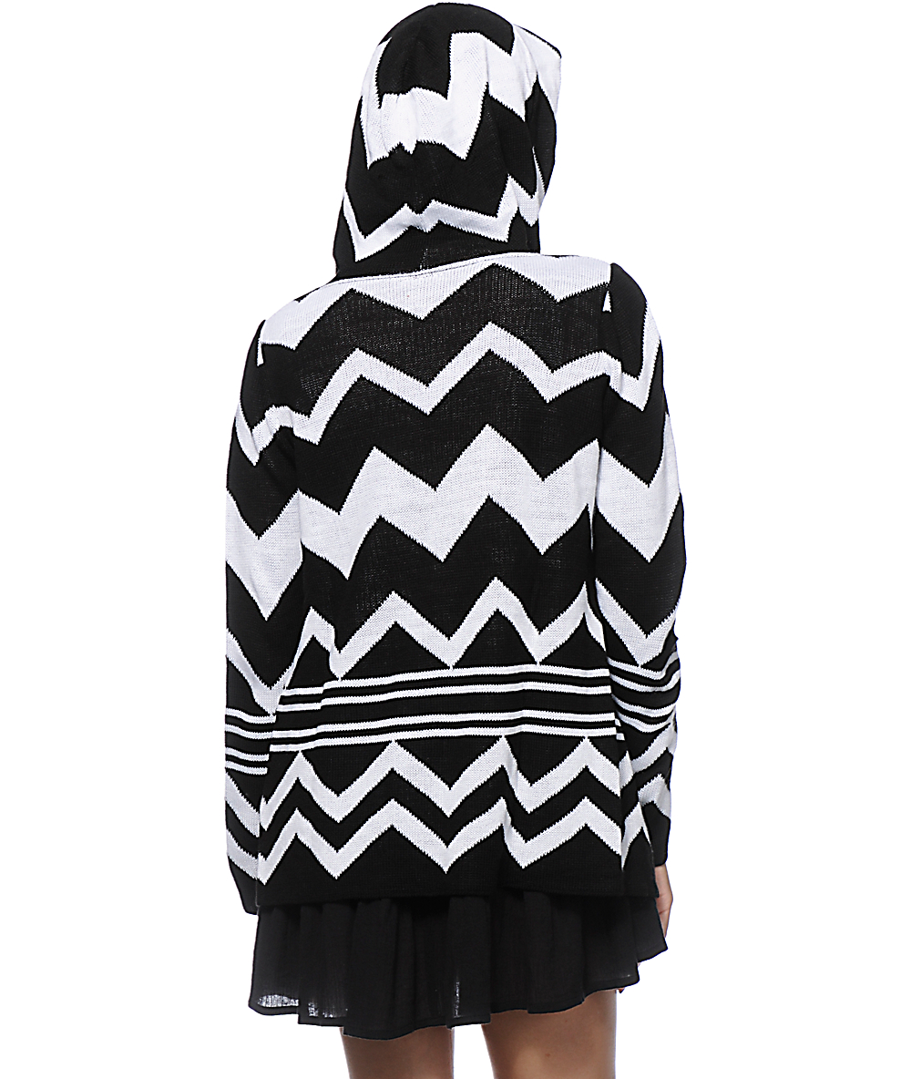 black and white chevron sweater