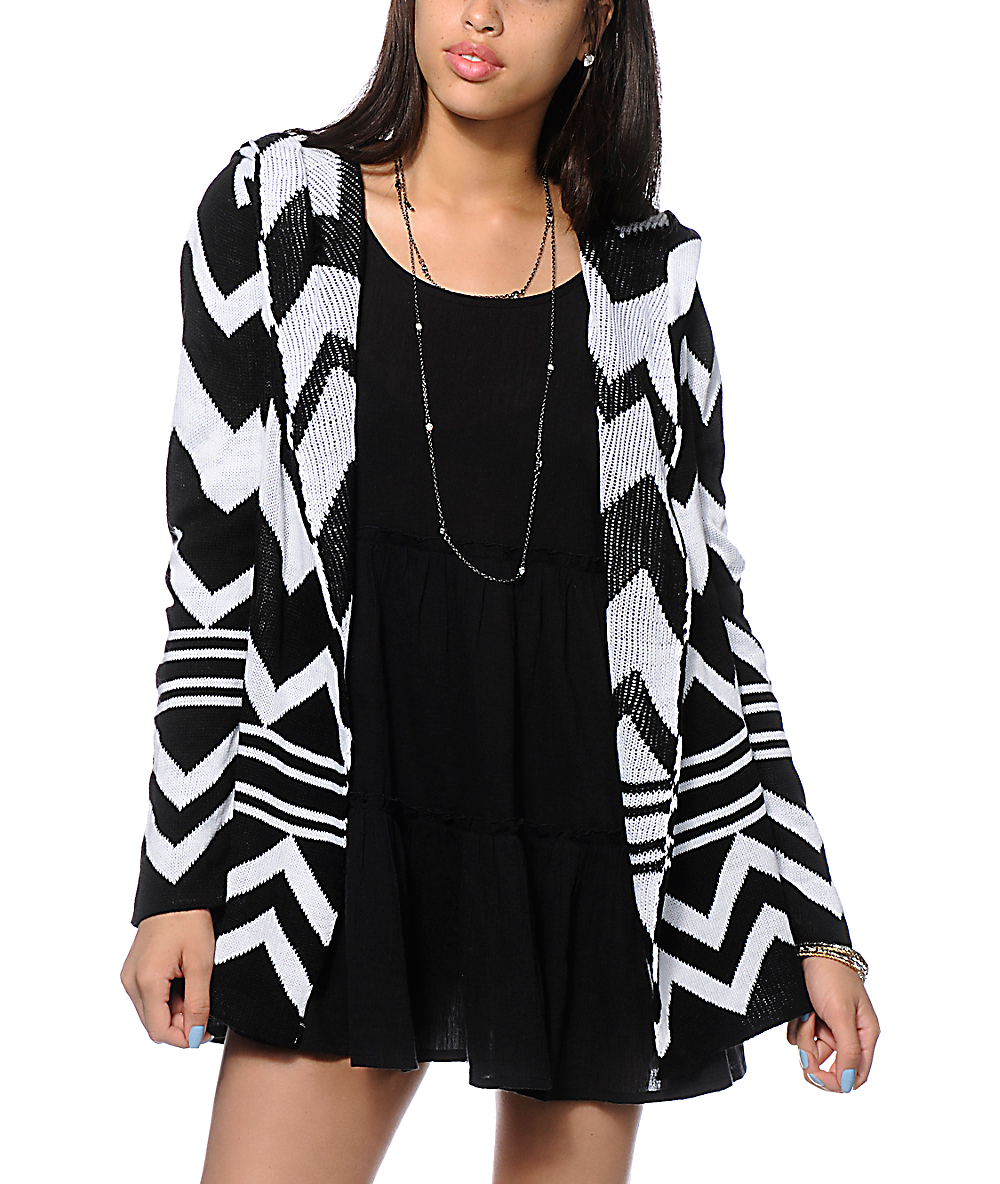 black and white chevron sweater