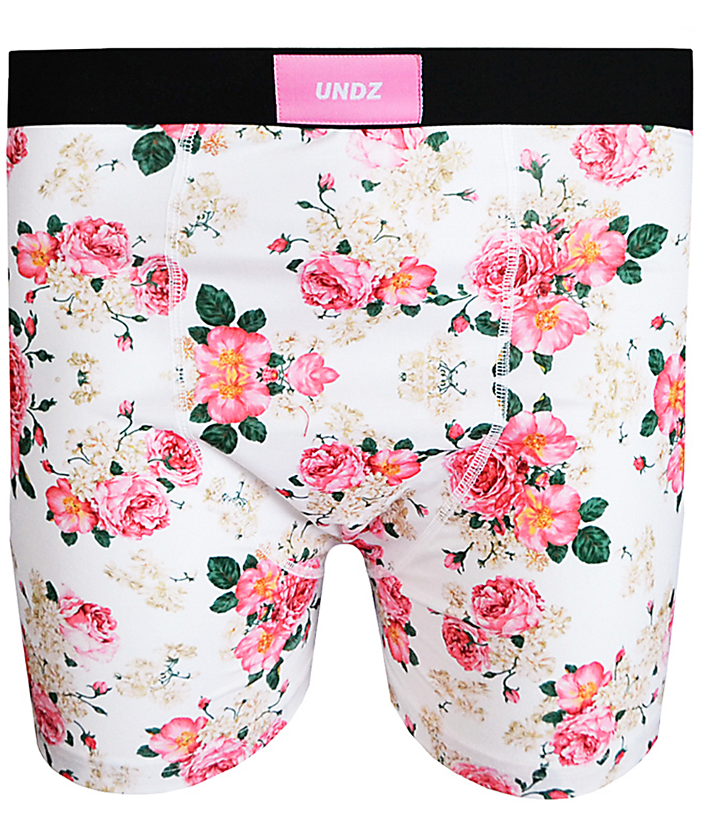 Undz White Floral Boxer Briefs Zumiez