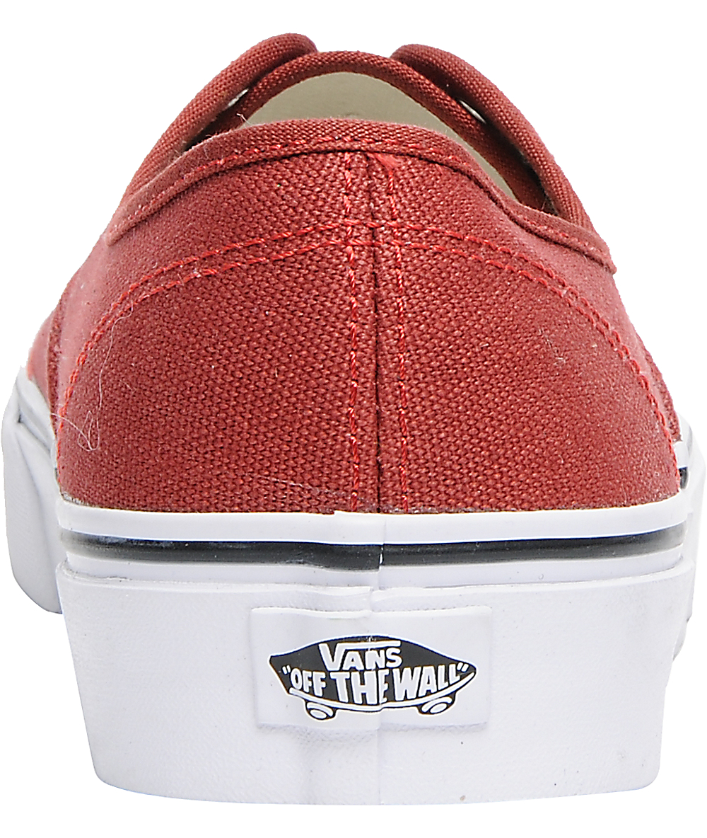 vans authentic burnt henna skate shoes