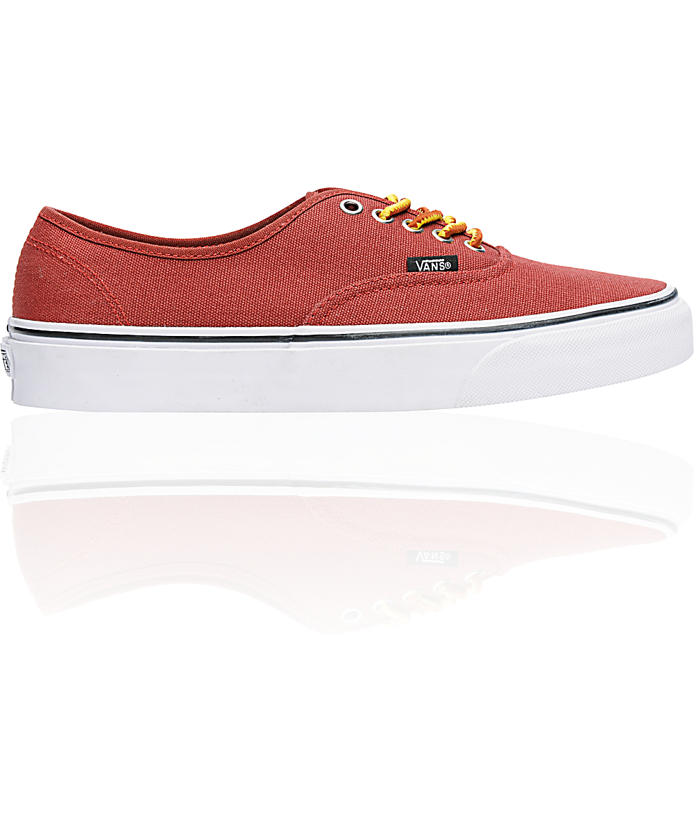 vans authentic burnt henna skate shoes