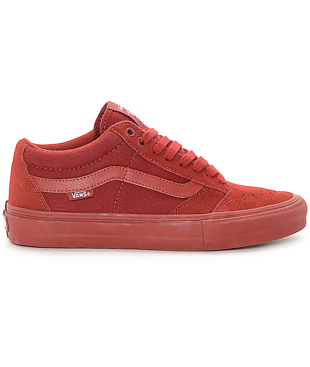 Vans TNT SG Red Dahlia Mono Skate Shoes | Zumiez