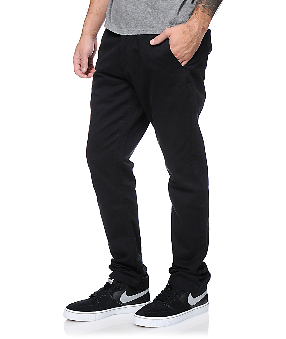 black skinny chino pants