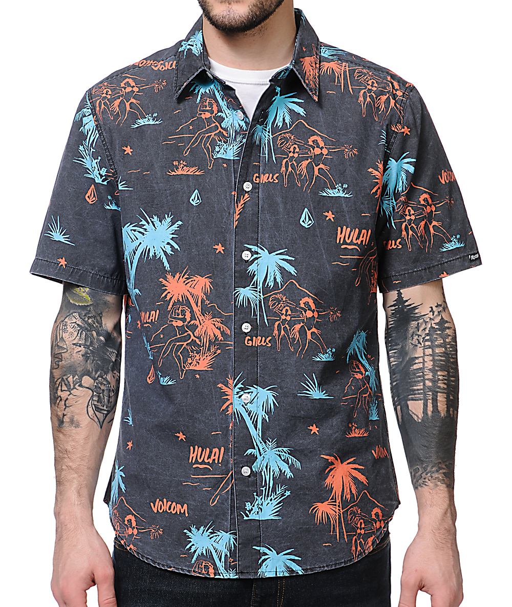 volcom hawaiian shirts