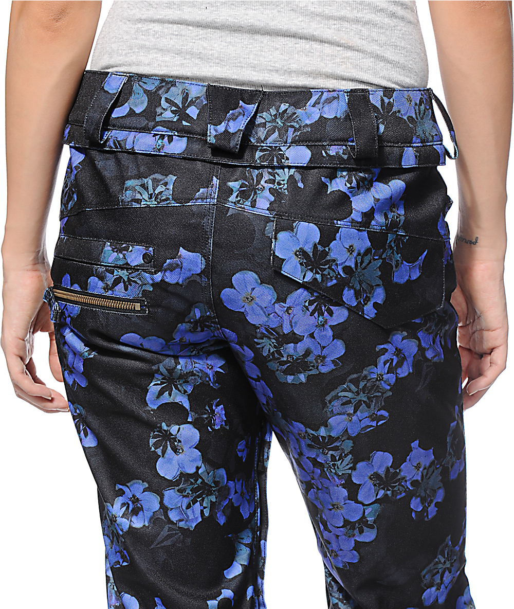 floral snowboard pants