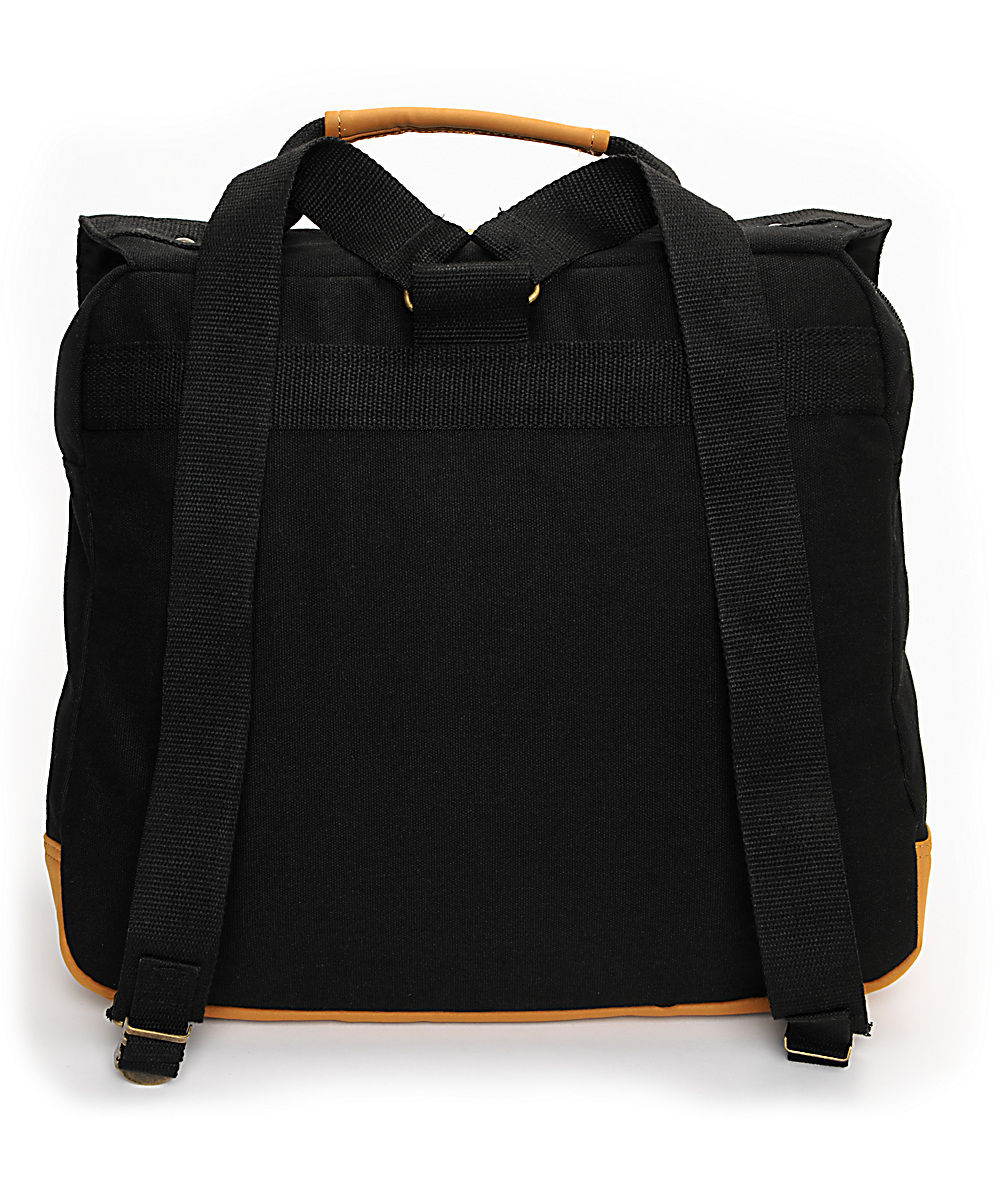 Supply & Demand Black Messenger Backpack Zumiez