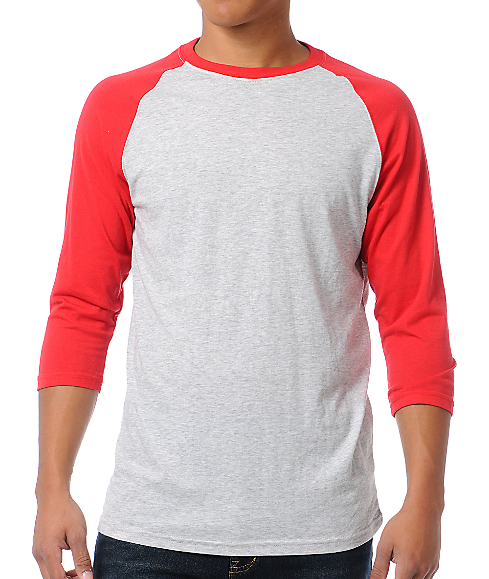 Zine 2nd Inning Grey & Red Baseball Shirt Zumiez