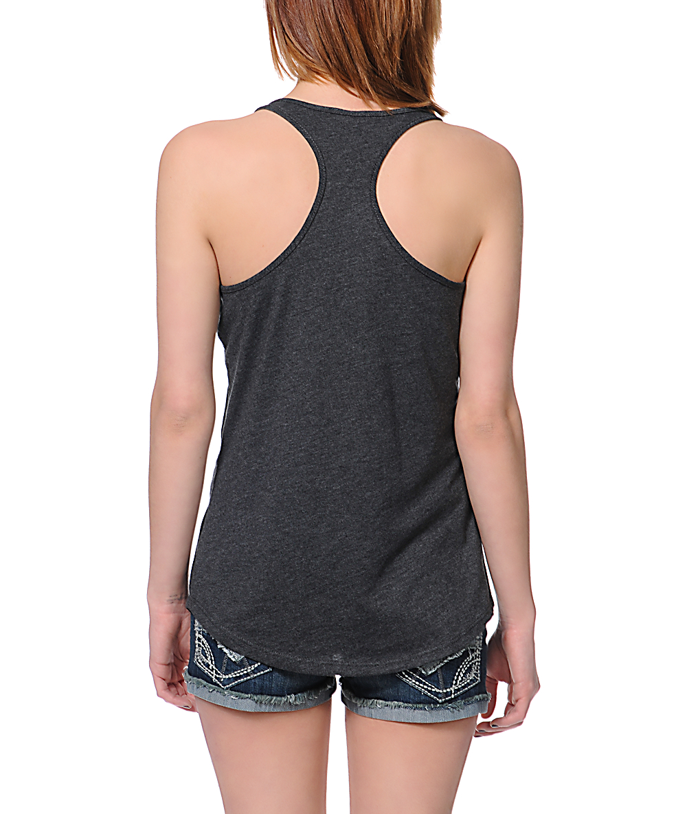 Zine Charcoal Grey Tank Top Zumiez
