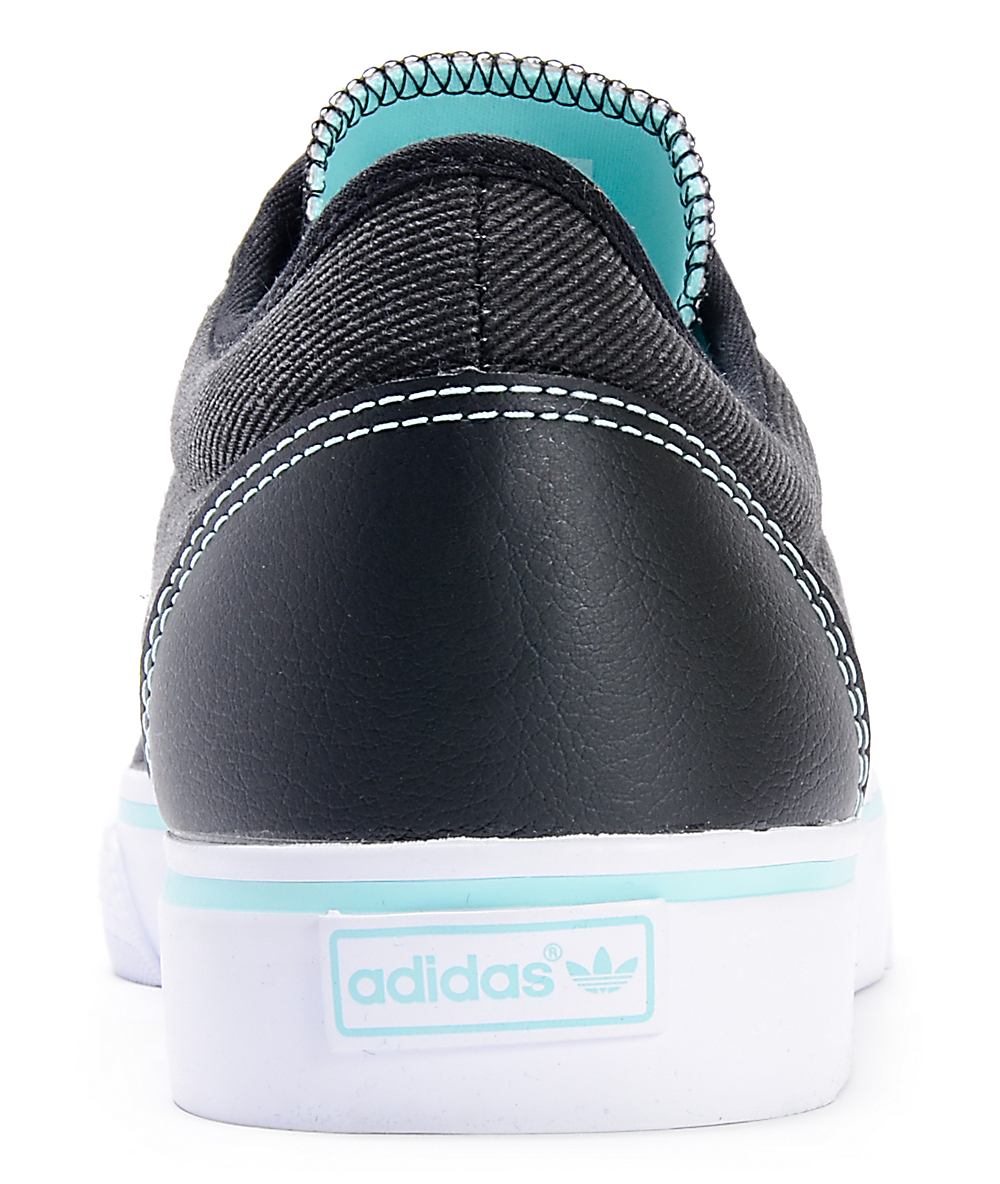 adidas Adi Ease Black & White Canvas Shoes Zumiez