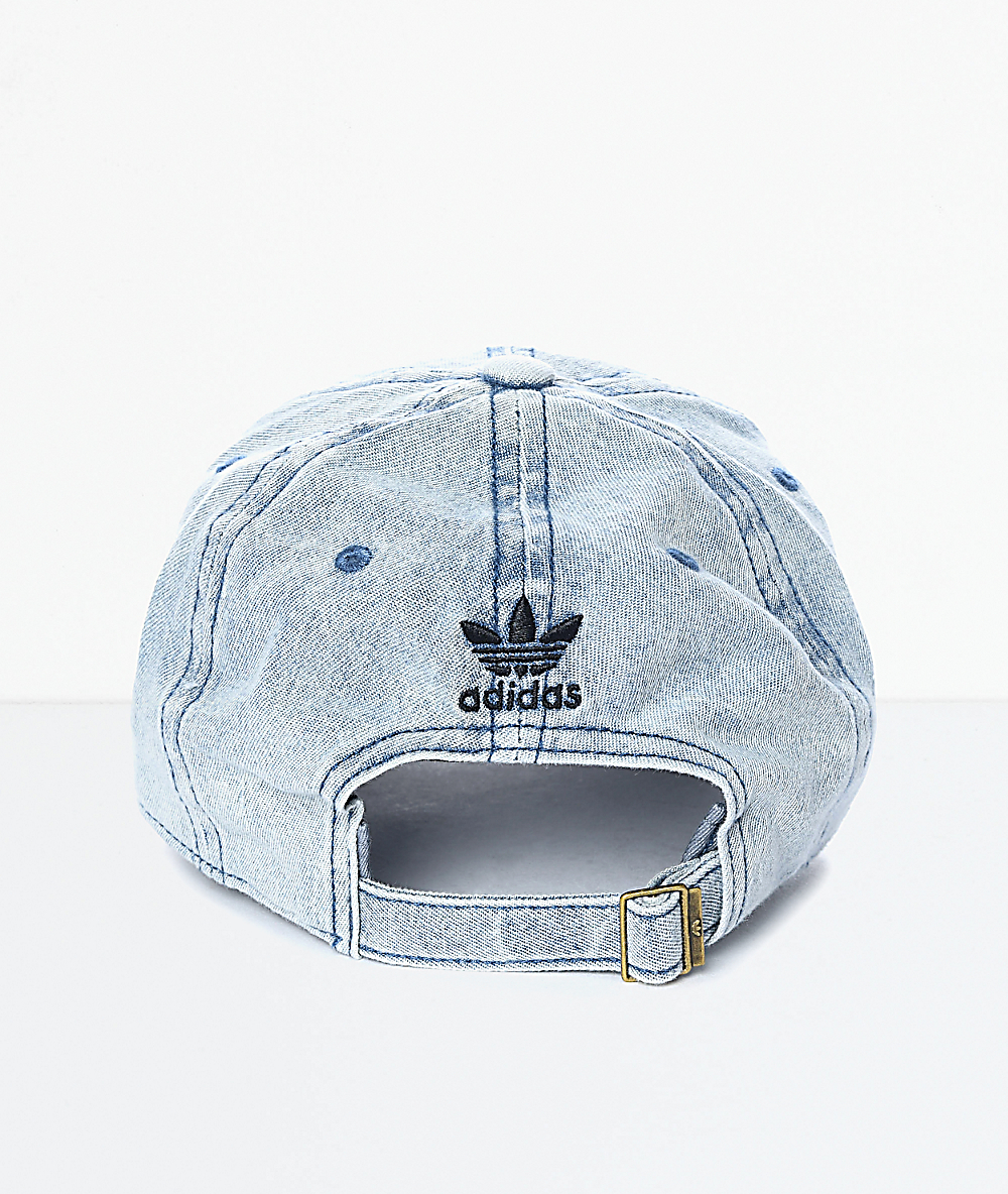 adidas trefoil denim baseball hat