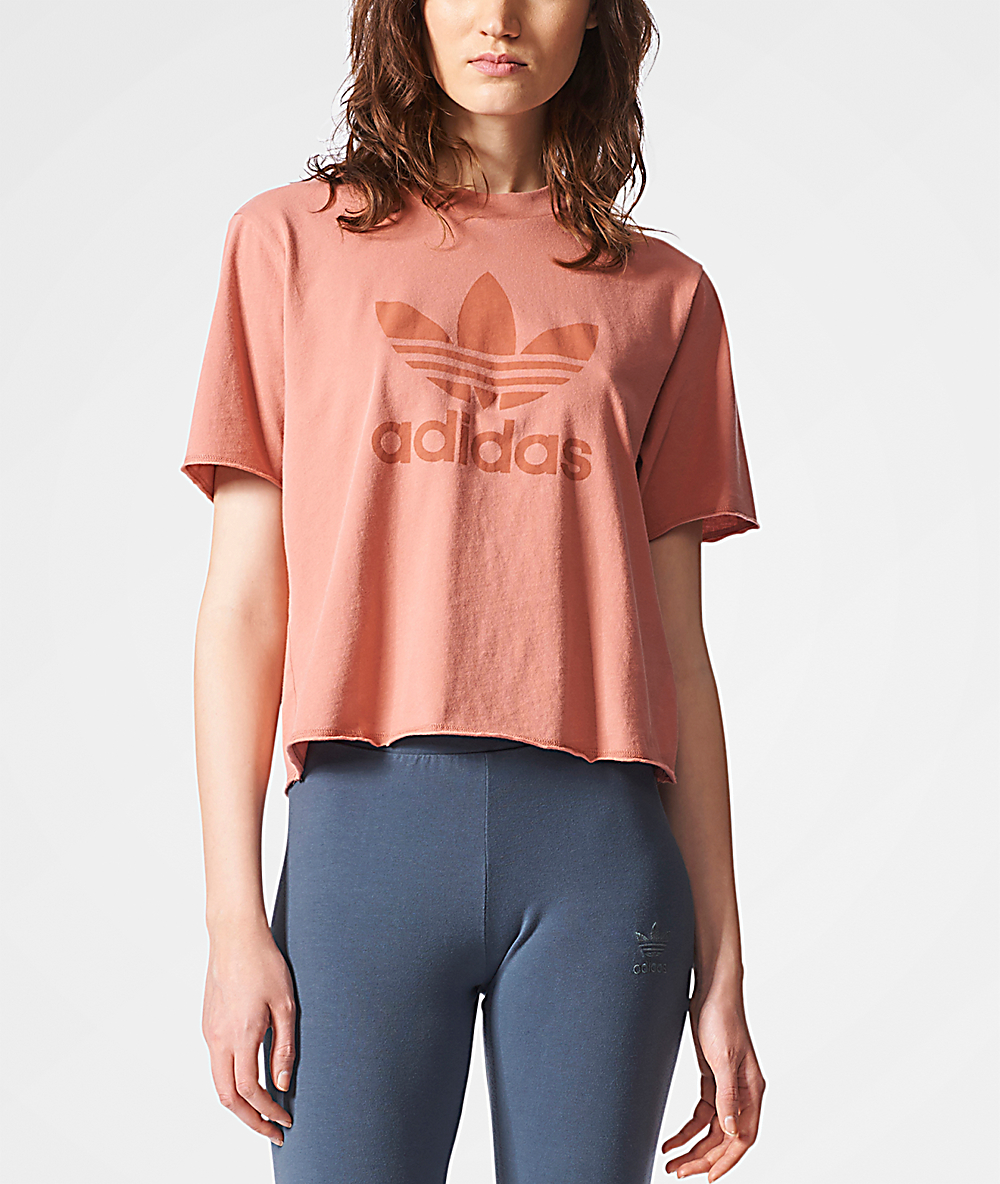 peach adidas shirt