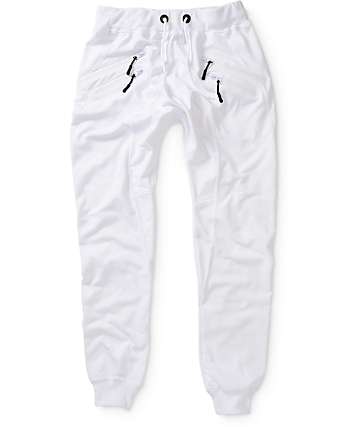 white jean joggers