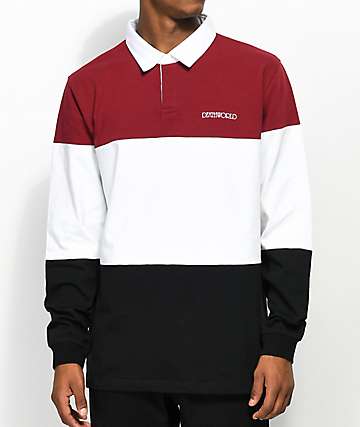 long sleeve white polo shirt school