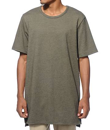 split hem t shirt men