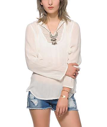 Empyre Evie Crochet Trim Poncho