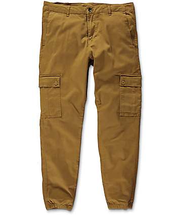 pants jogger cargo empyre joggers zumiez freight twill tobacco mens jeans moto