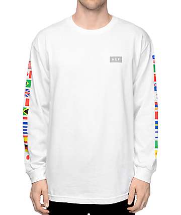 huf white tshirt