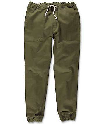 mens olive jogger pants