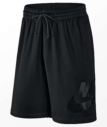 black sweat shorts nike