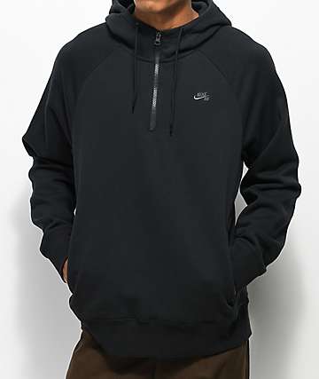 nike black hoodie white zipper