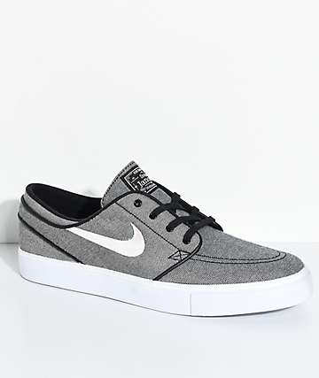 nike sb janoski black canvas skate shoes