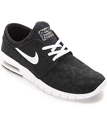 nike janoski black and white