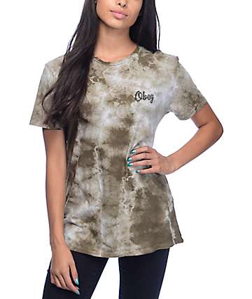 olive tie dye shirt