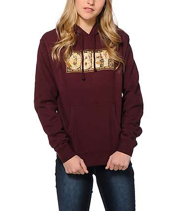 Obey Drug Rug Maroon Hoodie