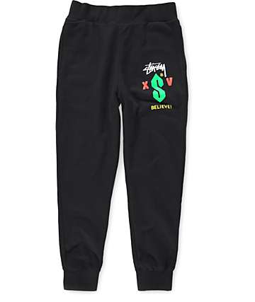 stussy black sweatpants