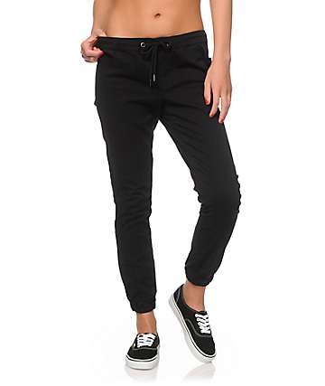 womens twill jogger pants